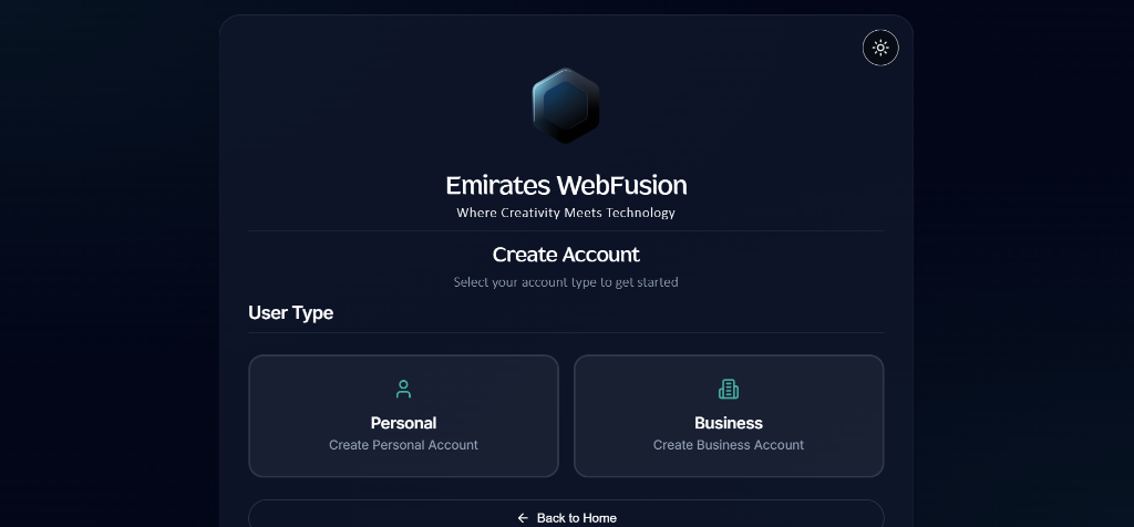 Multi-step Registration Dark Mode