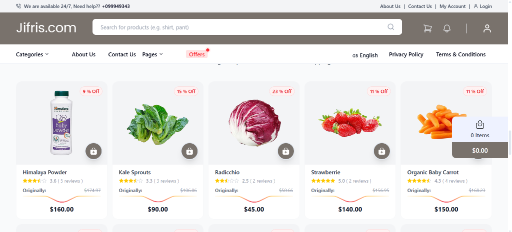 Product Catalog Grid